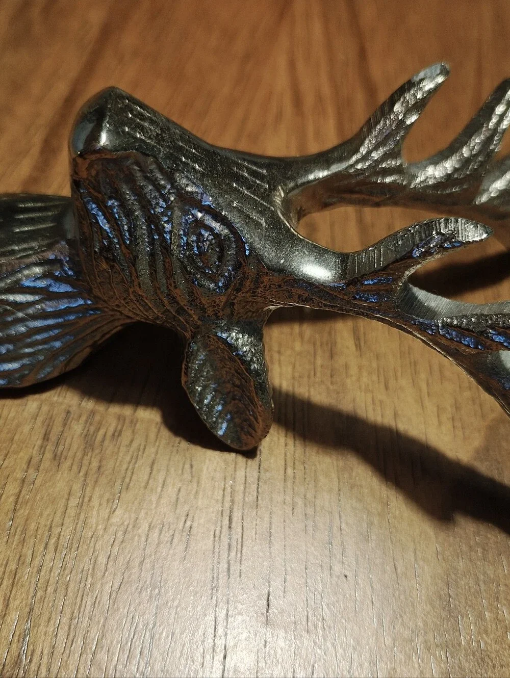 Antler Deer Wall Hook in Antique Silver Finish